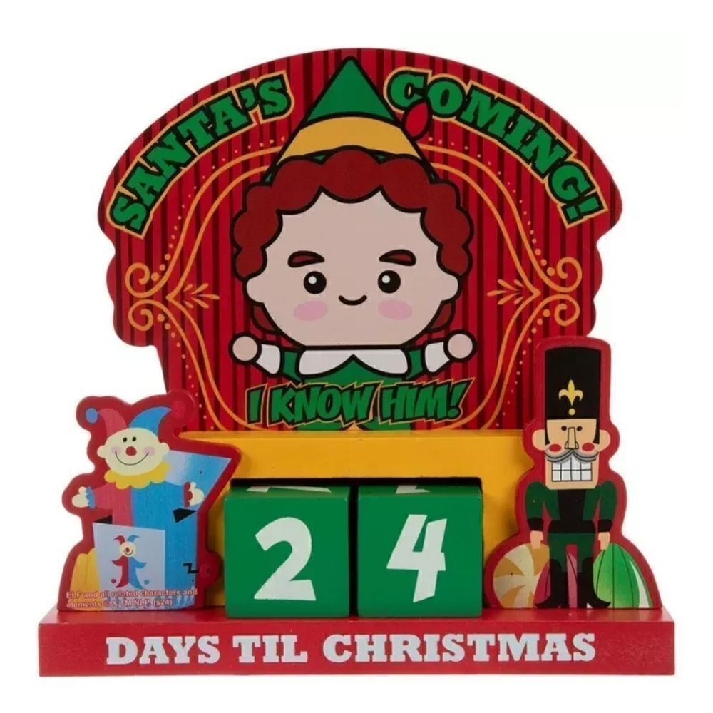 Buddy the Elf Christmas Countdown Advent Calendar Rotating Blocks Festive Decor